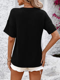 Mandy V-Neck Dropped Shoulder T-Shirt 