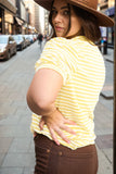 Plus Size Striped Round Neck T-Shirt 