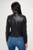 Coalition LA Zip Up Vegan Moto Jacket 