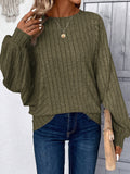 Plus Size Round Neck Batwing Sleeve T-Shirt 