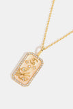 Rhinestone Constellation Pendant Copper Necklace 