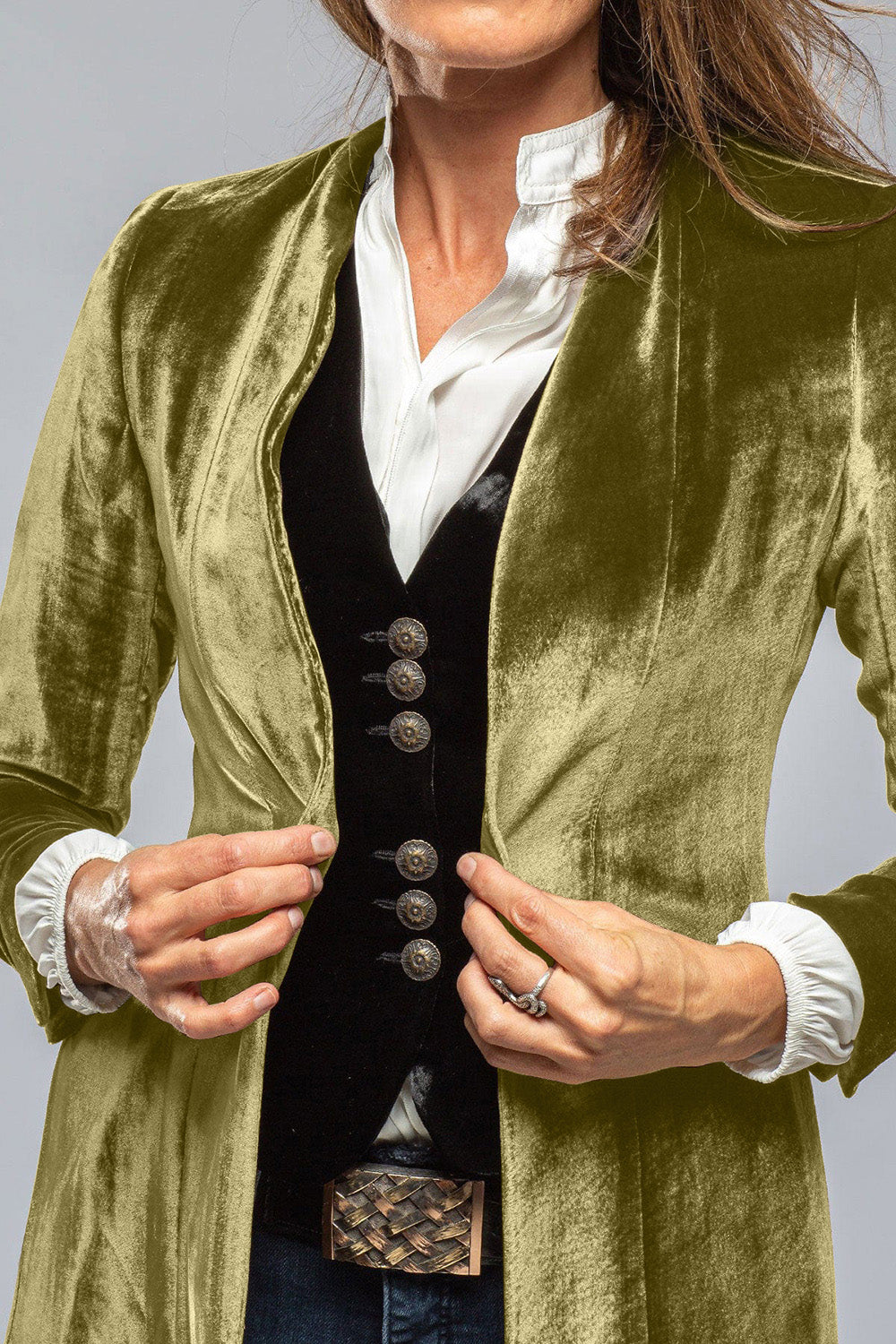 Slit Back Open Front Cardigan 