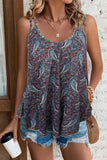 Shiny Scoop Neck Double-Strap Cami 