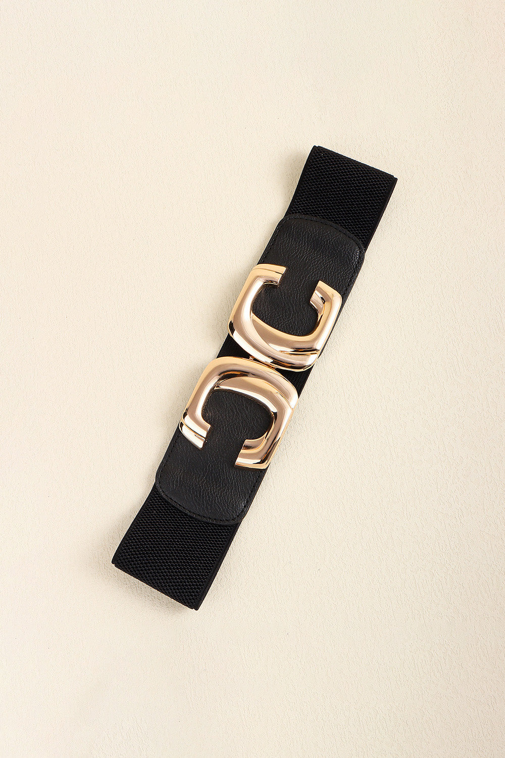 Zinc Alloy Buckle Elastic Wide Belt 