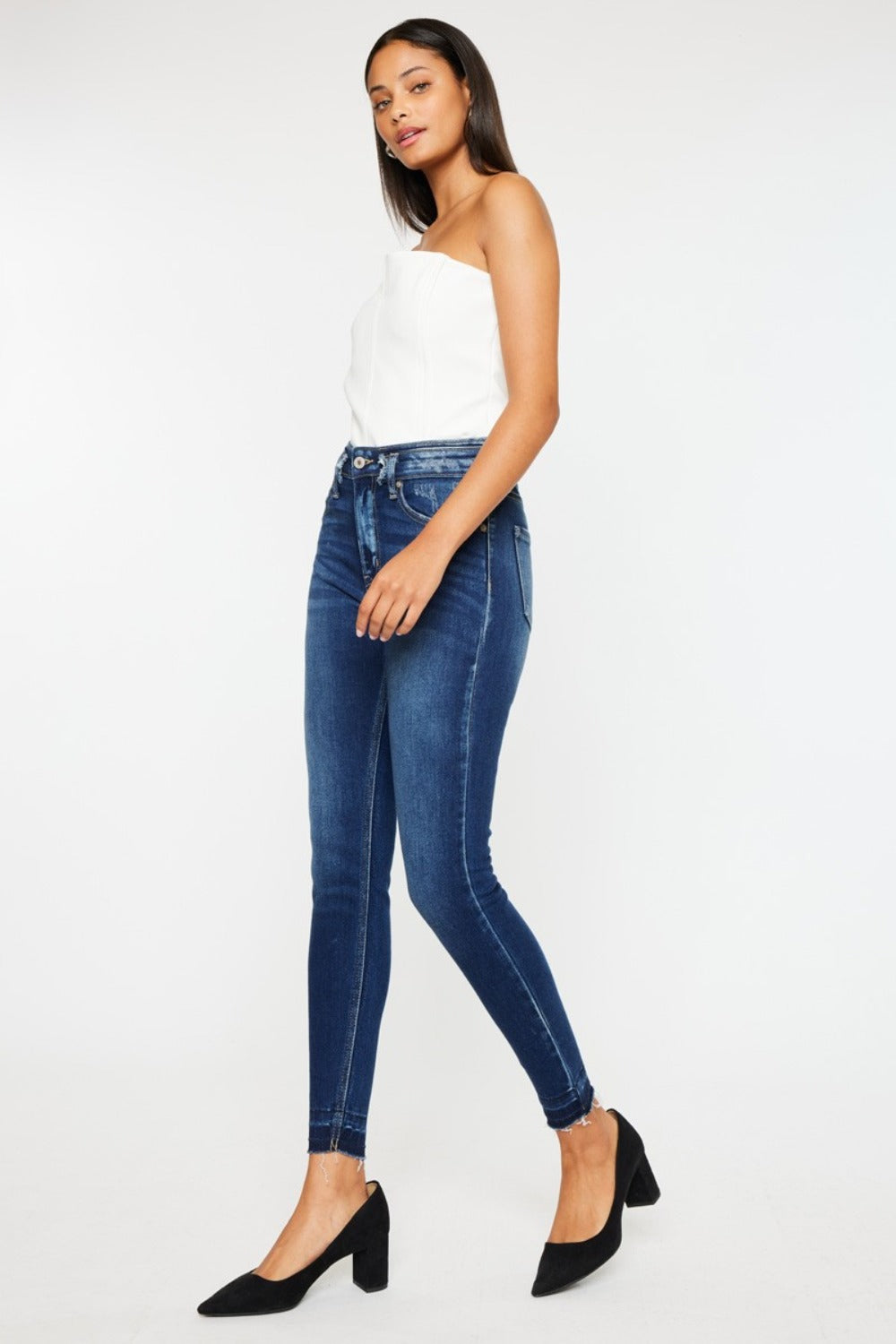Kancan Full Size High Rise Ankle Skinny Jeans 