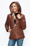 How Dare U Pocketed Zip Up Puffer Jacket with Removable Hood 