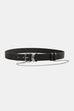 PU Leather Alloy Chain Belt 