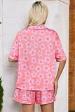 Pocketed Flower Half Sleeve Top and Shorts Lounge Set Lingerie & Nightwear