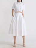 Short Sleeve Shirt and Skirt Set Two Piece Dresses