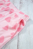 Heart Print Long Sleeve Top and Shorts Lounge Set Lingerie & Nightwear