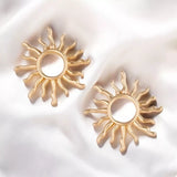 18K Gold-Plated Sun Earrings 
