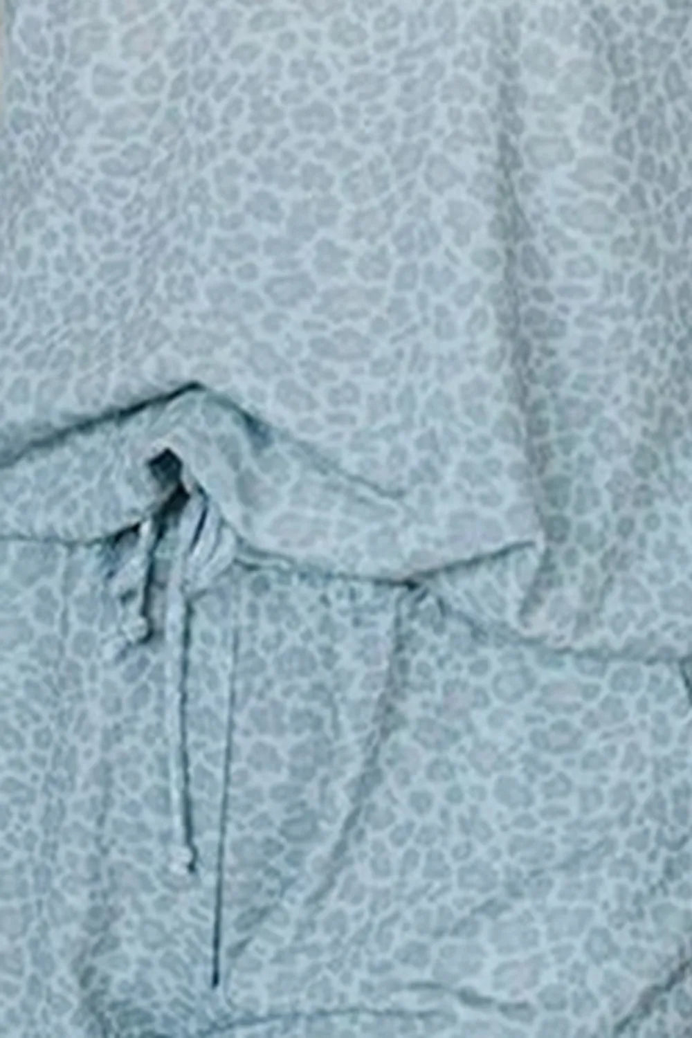 Leopard Notched Top and Drawstring Shorts Lounge Set Lingerie & Nightwear