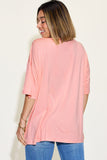 Basic Bae Full Size Bamboo V-Neck Drop Shoulder T-Shirt 