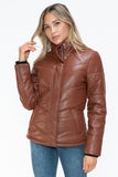 Snobbish Pocketed Zip Up Turtleneck Puffer Jacket 