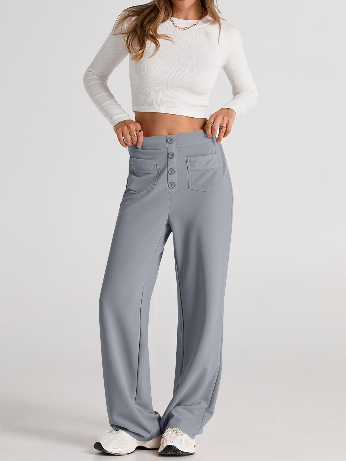 High Waist Wide Leg Pants Pants