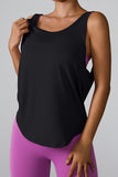 Crisscross Round Neck Active Tank 