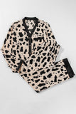 Button Up Long Sleeve Top and Pants Lounge Set Lingerie & Nightwear