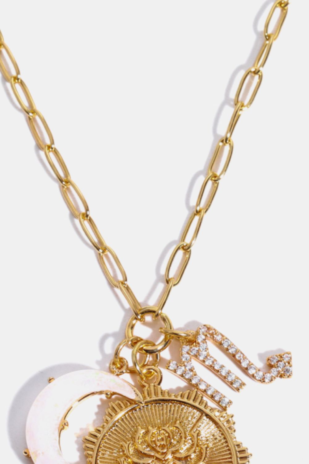 Constellation and Moon Pendant Copper Necklace 