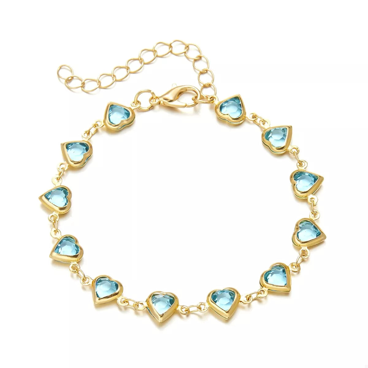 18K Gold-Plated Heart Bracelet 