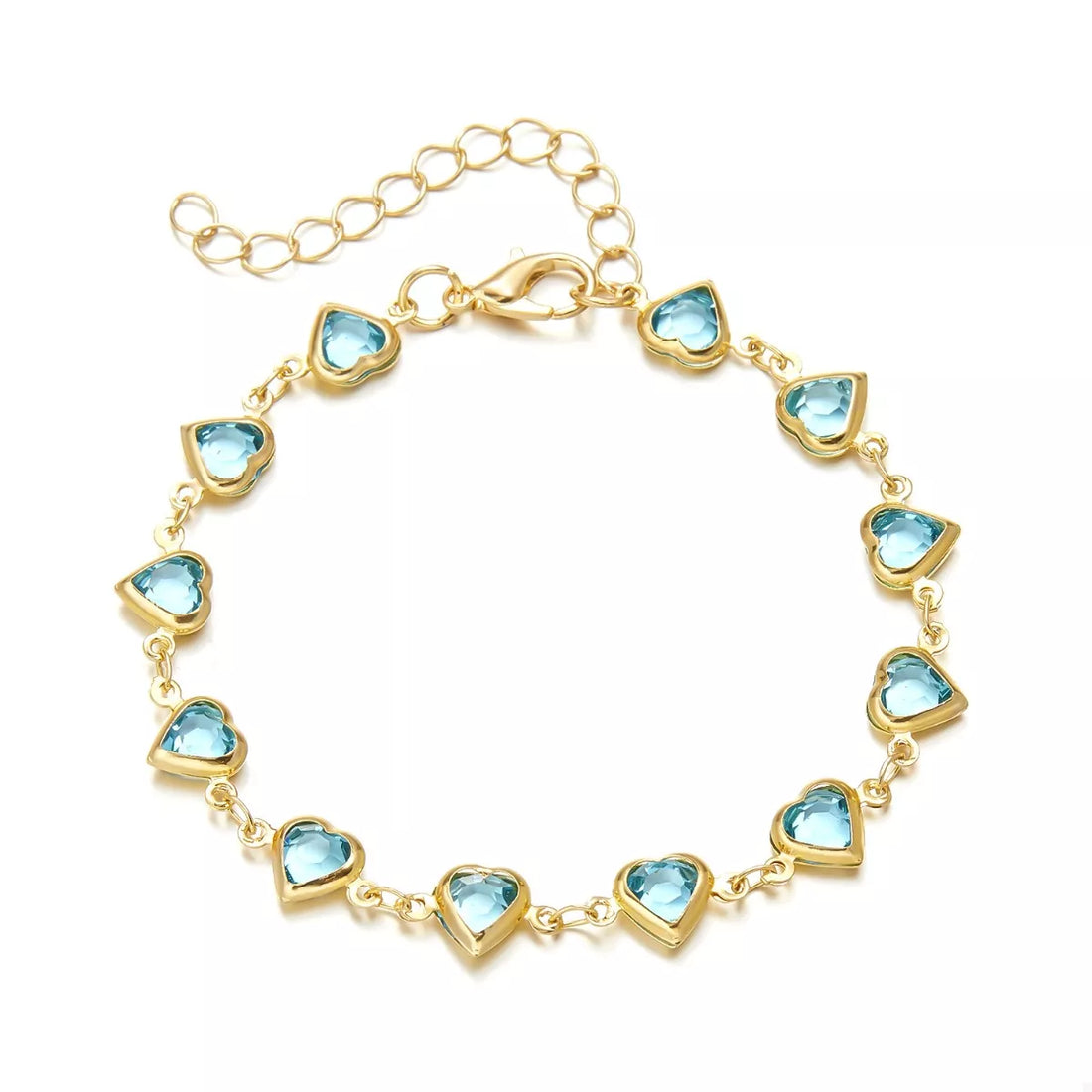 18K Gold-Plated Heart Bracelet 