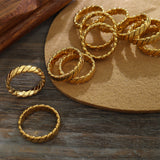 Titanium Steel Gold-Plated Ring 