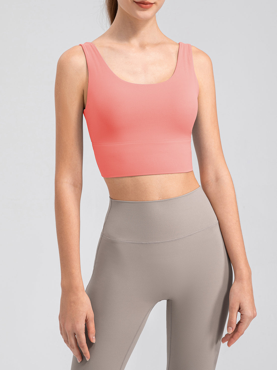 Scoop Neck Wide Strap Active Tank 