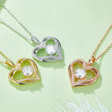 1.2 Carat Moissanite 925 Sterling Silver Heart Necklace 