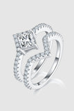 1 Carat Moissanite 925 Sterling Silver Double Layered Ring Accessories