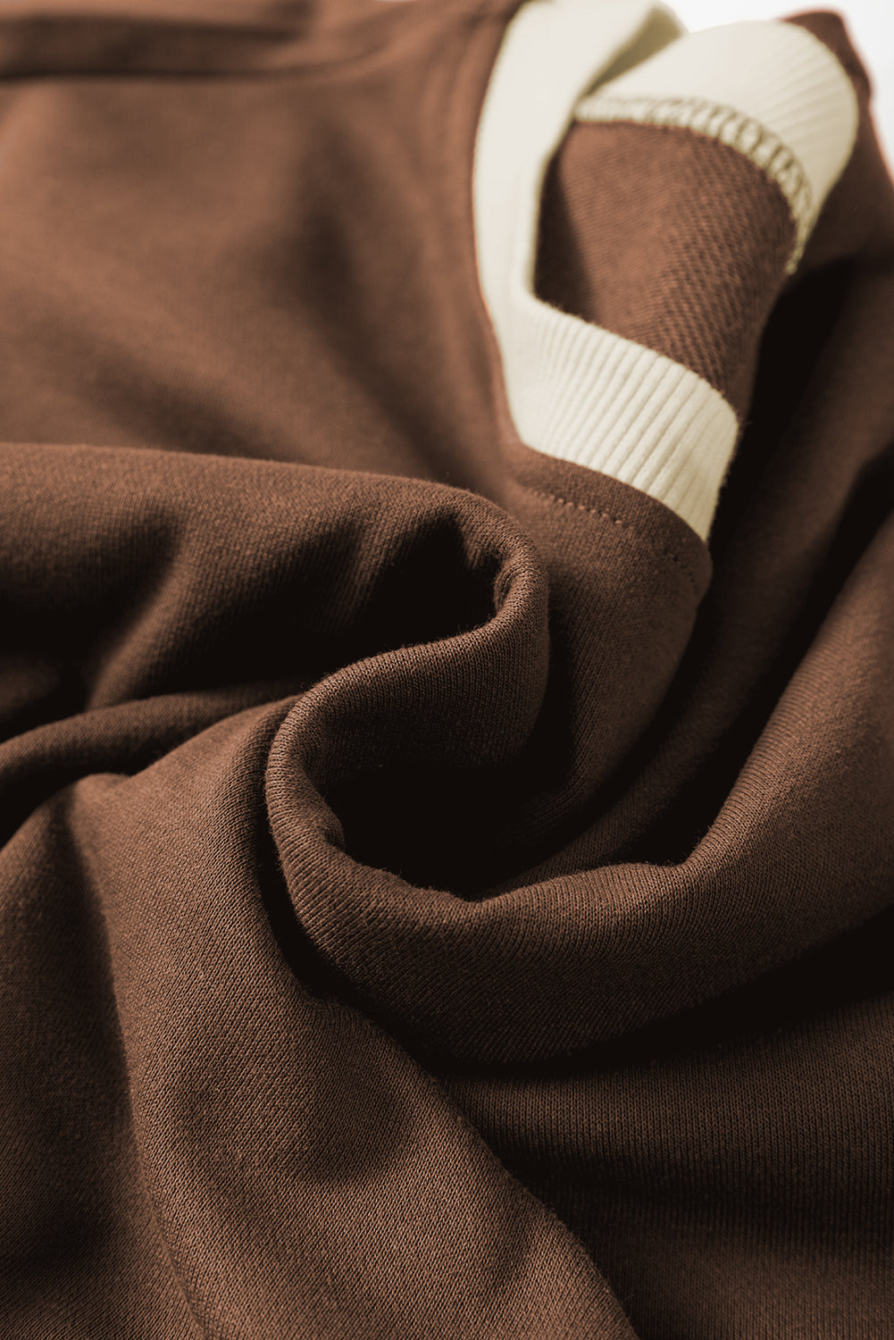 Evergreen Color Contrast Loose Pullover and Lace-up Waist Skort Set Two Piece Sets/Two Piece Dresses