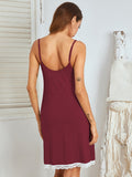 Lace Detail V-Neck Lounge Dress 