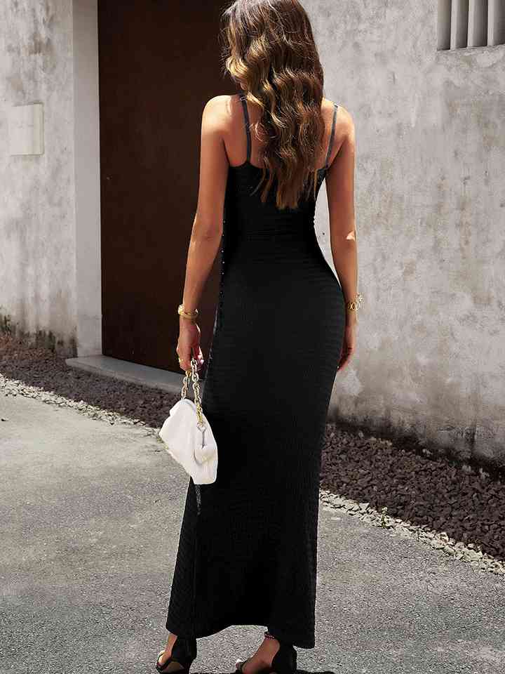 Devine Spaghetti Strap Bodyline Maxi Dress Dresses