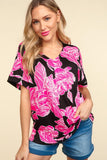 Haptics Floral Drop Shoulder T-Shirt 