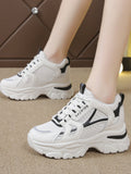 Mesh Lace Up Platform Sneakers 