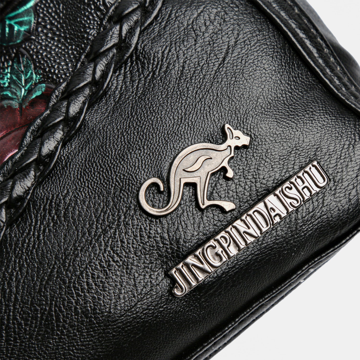 PU Leather Rose Pattern Shoulder Bag 