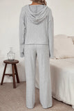 Ribbed Drawstring Hoodie and Pants Lounge Set Lingerie & Nightwear