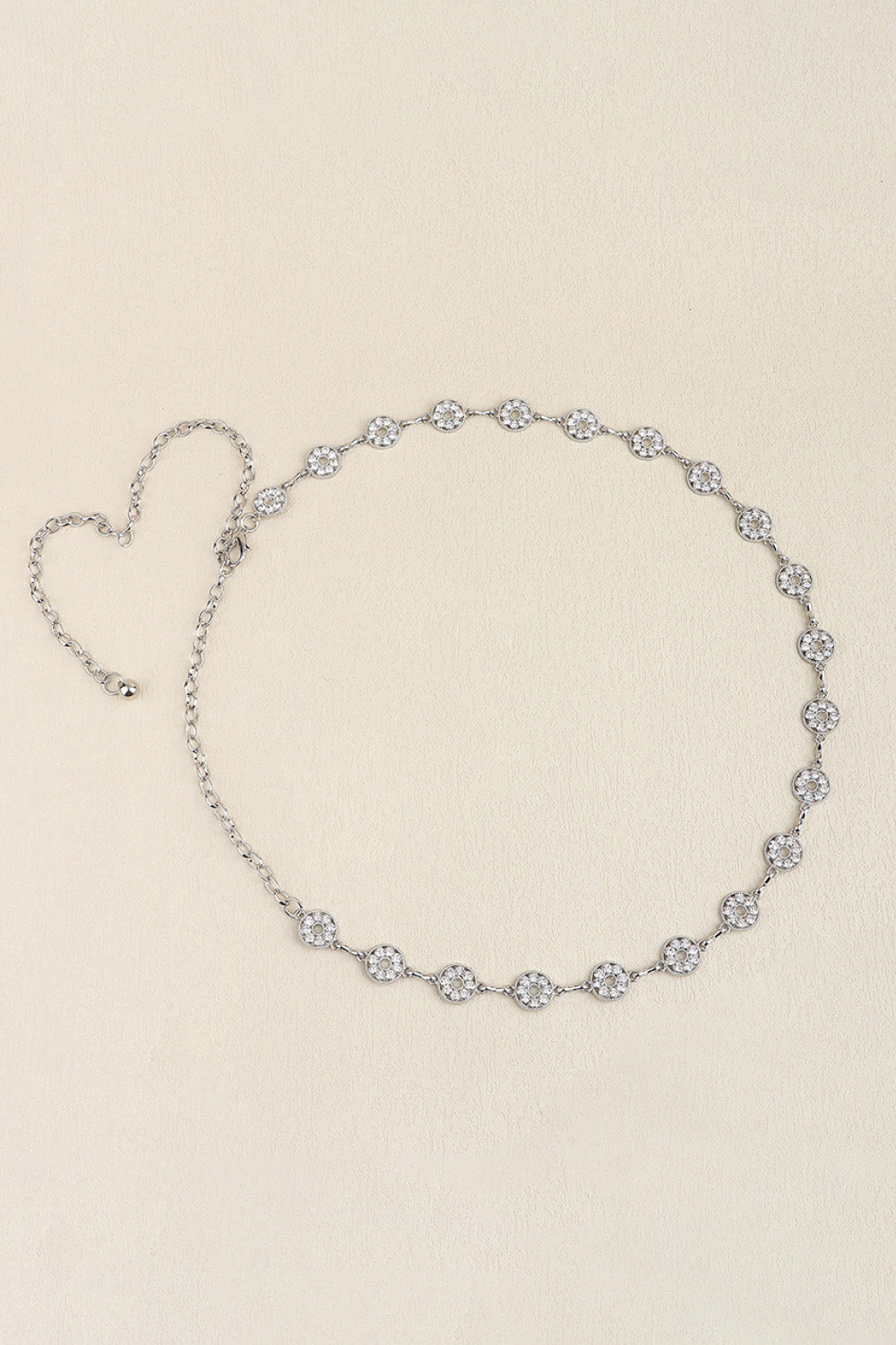 Rhinestone Decor Zinc Alloy Belt 