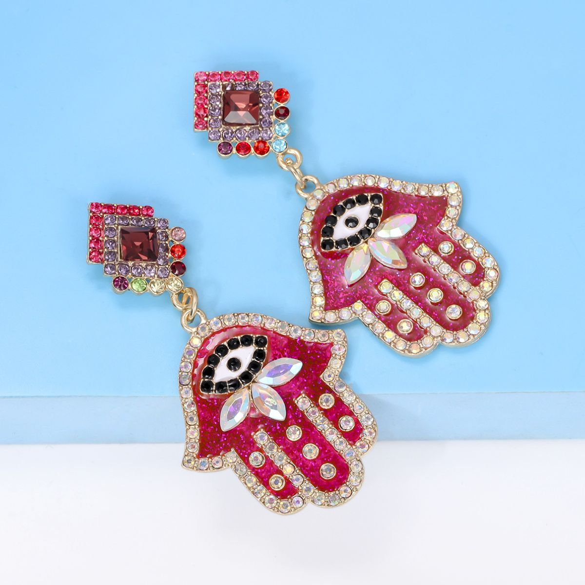 Alloy & Rhinestone Earrings 