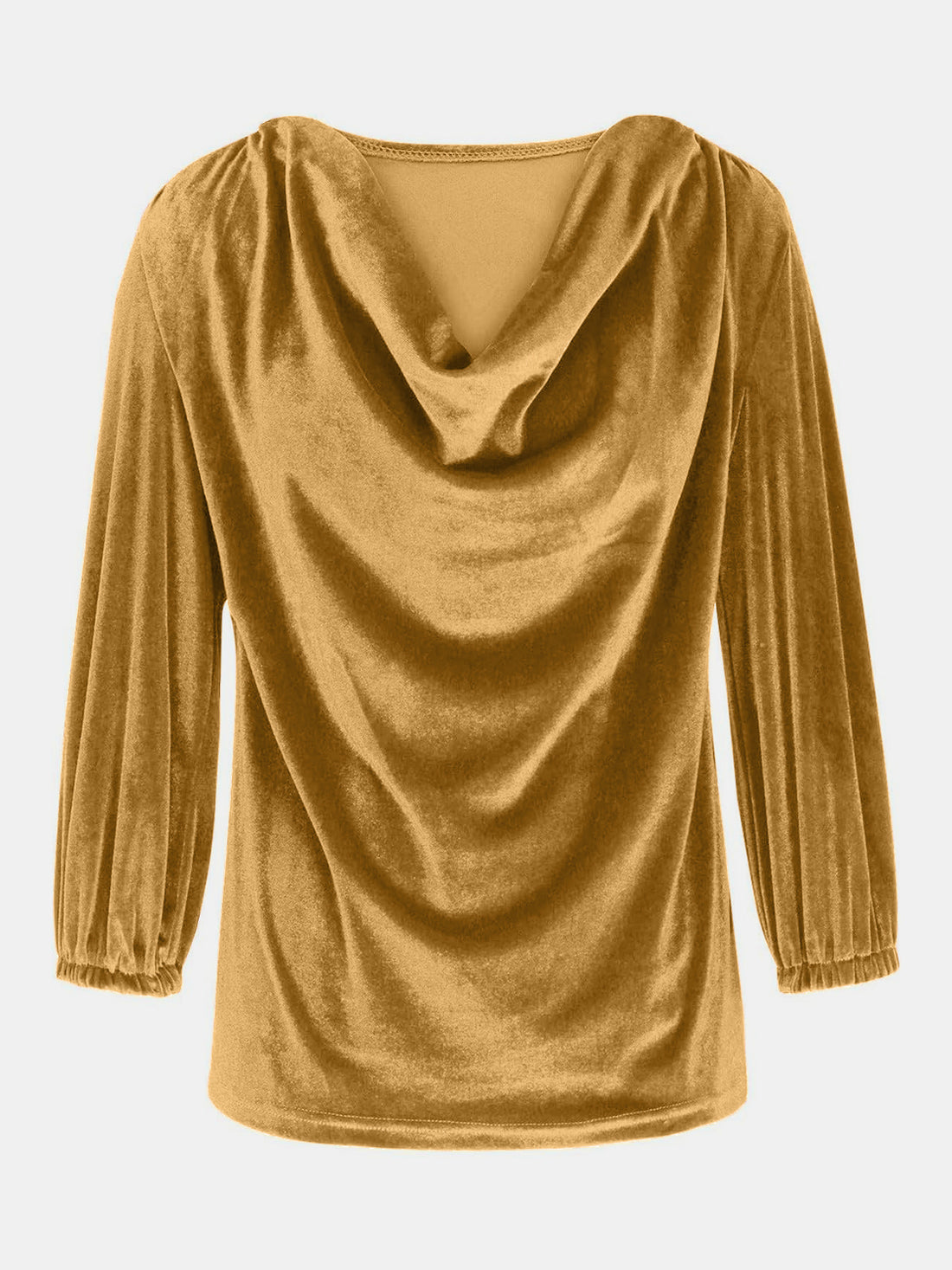 Cowl Neck Three-Quarter Sleeve Top 