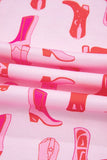 Cowgirl Boots Printed Shirt and Shorts Set Lingerie & Nightwear