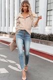 Zip Up Long Sleeve Cardigan 
