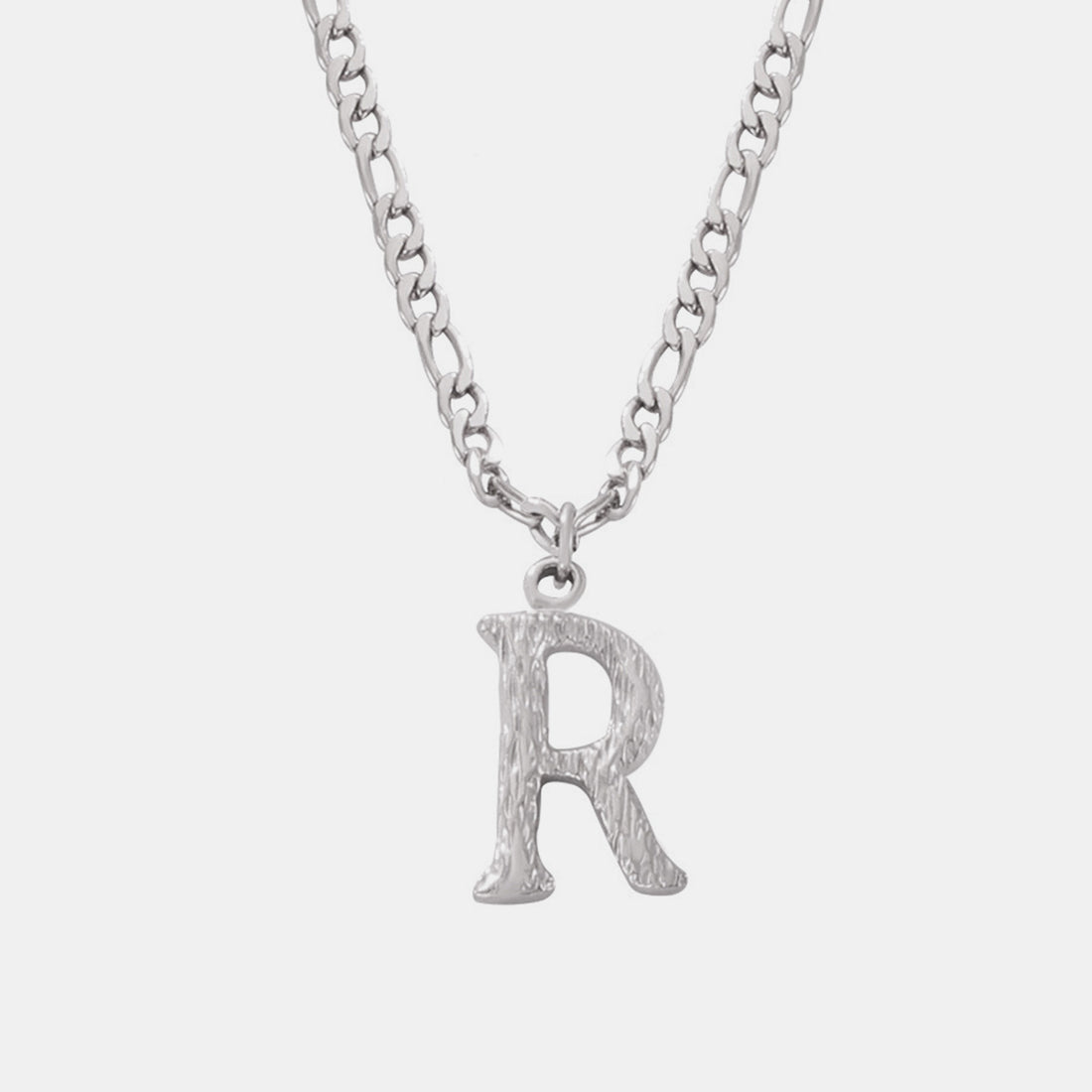 Titanium Steel Letter Pendant Necklace 
