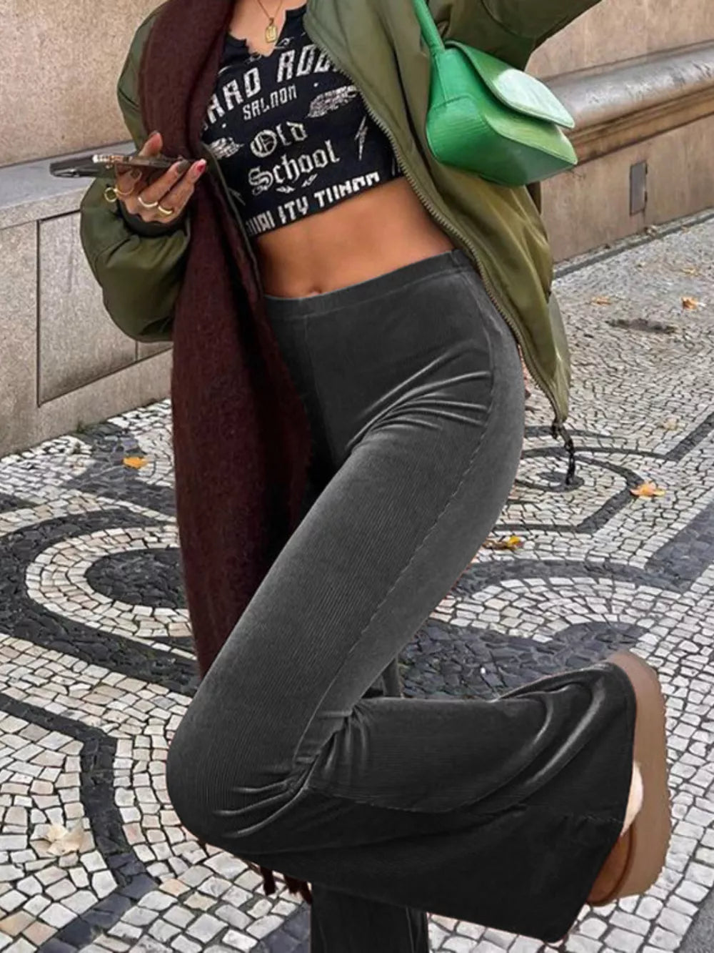 High Waist Flare Pants 