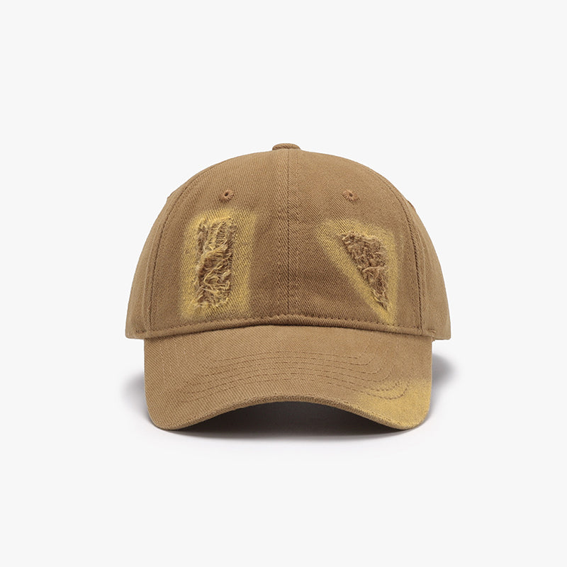 Distressed Cotton Baseball Cap 
