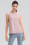 Round Neck Wide strap Active Tank 