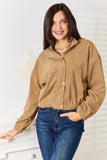 Perfee Long Sleeve Dropped Shoulder Jacket 