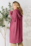 Basic Bae Full Size Hooded Sweater Cardigan 