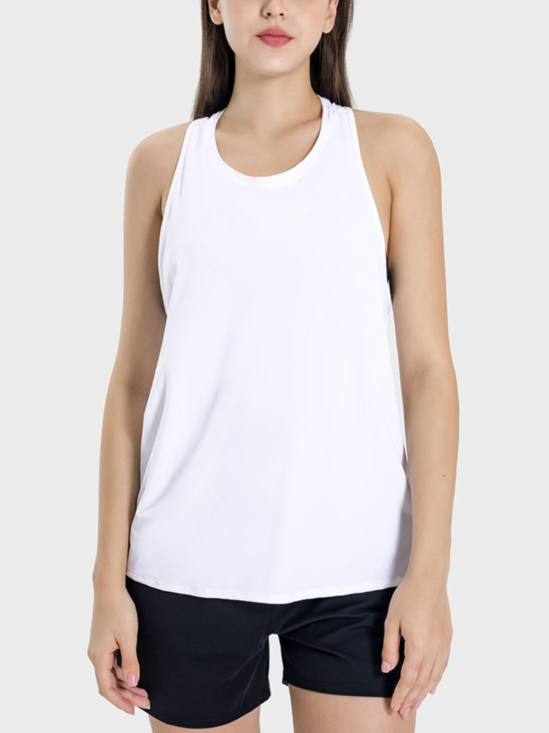 Millennia Round Neck Wide Strap Active Tank 