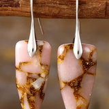 Natural Stone Geometric Shape Earrings 