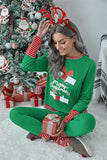 Full Size MERRY CHRISTMAS Graphic Top and Pants Lounge Set Lingerie & Nightwear