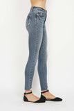 Judy Blue Full Size Tummy Control Vintage Wash Hem Destroy Skinny Jeans 